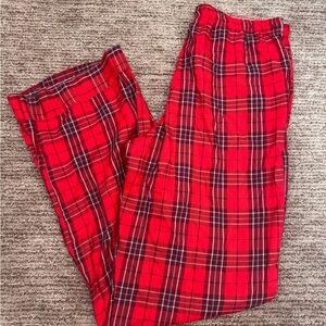 PINK Victoria's Secret Red Plaid PJ Pants